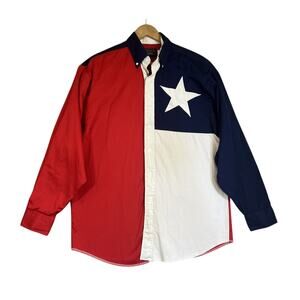 VTG Panhandle Slim Shirt Mens Medium Cotton Twill Texas USA Western Americana